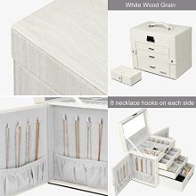 Homde Jewelry Box for Women Girls with Small Travel Case