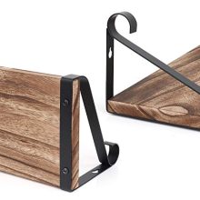 Keebofly Jewelry Organizer Wall Mounted Rustic Wood