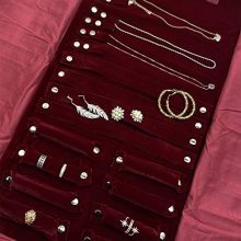 Roll Bag Organizer for Necklace Bracelet Earrings Ring