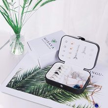 misaya Travel Jewelry Case Box Women PU Leather