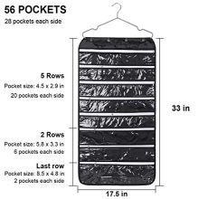 Double-Sided 56-Pocket Hanging Jewelry Organizer – Dust-Free Storage with Zippers 👜