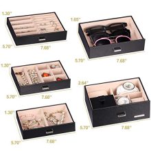 Homde 2 in 1 Huge Jewelry Box/Organizer/Case