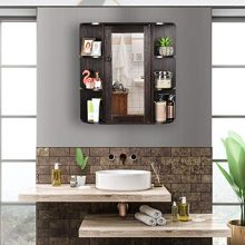 GIODIR Wall Mounted Cabinet Bathroom Wood Cupboard