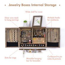Wall Hanging Jewelry Organizer Rustic| Wall Mounted