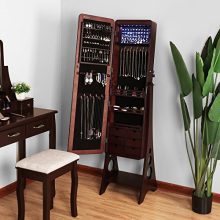 SONGMICS 8 LEDs Jewelry Cabinet Armoire