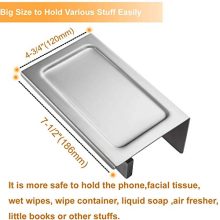Brushed Nickel Toilet Paper Holder with Shelf