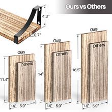 Amada Floating Shelves Wall Mounted, Rustic Paulownia Wood Wall