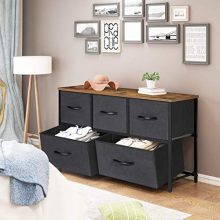 Kamiler Wide Dresser Storage Tower 5 Drawer Organizer Chest