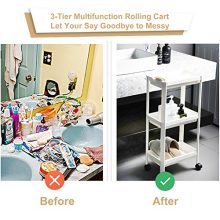 Flowmist 3 Tier Slim Rolling Organizer Storage Cart