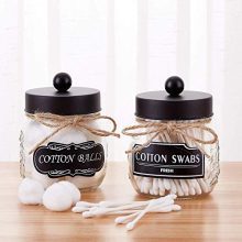 Farmhouse Decor Qtip Dispenser Holder Glass