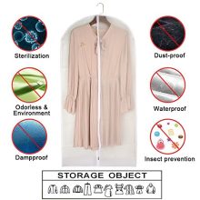HomeClean 24'' x 54'' Clear Garment Bags – Breathable Dust Cover for Clothes Storage (Pack of 6) – Protect Your Suits & Jackets