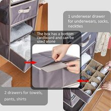 Shelf Hanging Closet Organizer Mesh Side Pockets