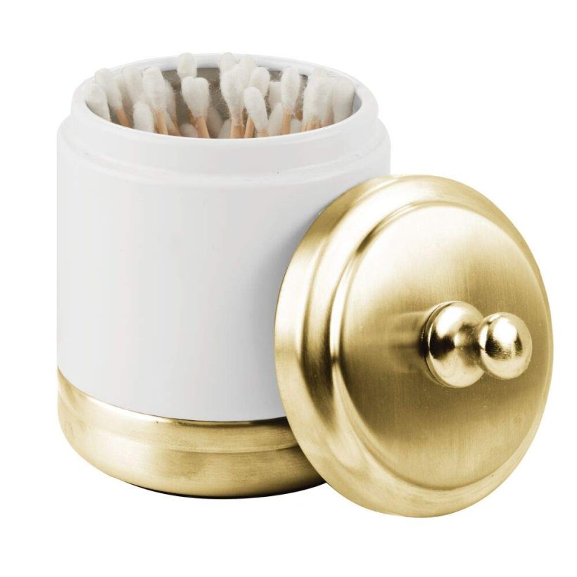 Storage Organizer Canister Jar for Cotton Balls, Swabs