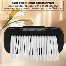 6-Sheet Paper Shredder for Home Office - Electric Credit Card Shredder with 2.6 Gallon Wastebasket