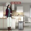 Waste Bin Mute Metal Garbage Can with Lid Stainless Steel