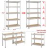 YAHEETECH 5-Shelf Storage Shelves