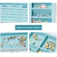 V-HANVER Jewelry Boxes for Women with 3 Drawers
