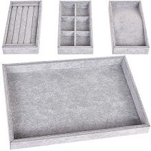 VIEFIN Velvet Stackable Jewelry Tray, Earring Drawer