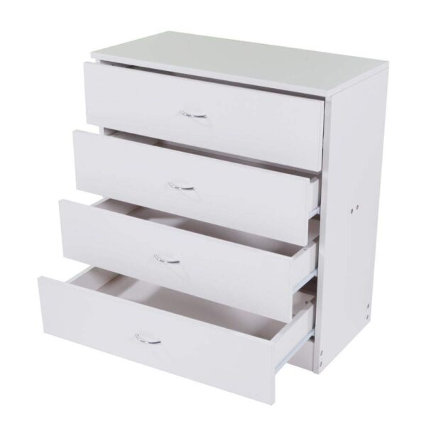 Drawer Chest, MDF Wood 4 Drawer Dresser