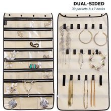 MISSLO Zippered Jewelry Organizer Hanging For Travel