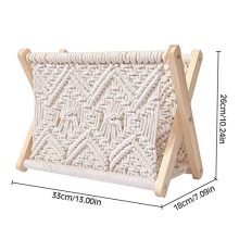 VASTAIR Boho Magazine Rack, Book Newspaper Notebook Holder Storage
