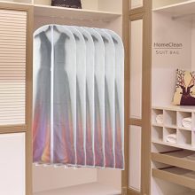 HomeClean 24'' x 54'' Clear Garment Bags – Breathable Dust Cover for Clothes Storage (Pack of 6) – Protect Your Suits & Jackets