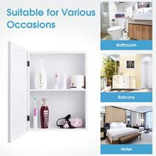 Mirror Medicine Cabinet W/Single Door and Inner Adjustable Shelf