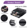 Metal Mesh Computer Desk Organizer with Dual Pull Out Storage