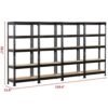 Topeakmart 4 Pack 5 Tier Shelving Unit and Storage Shelves