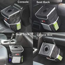 Waterproof Car Trash Can with Lid and Storage Pockets