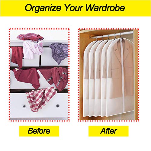 UOUEHRA Hanging Moth Proof Garment Bag Cover