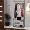 LENTIA Entryway Coat Rack Hall Tree Shoe Bench