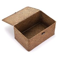 Hipiwe Set of 3 Natural Seagrass Storage Baskets with Lid