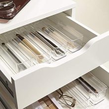 STORi Clear Plastic Makeup & Vanity Drawer Organizers