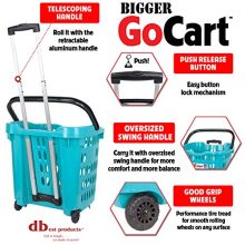 dbest products Bigger GoCart Grocery Cart