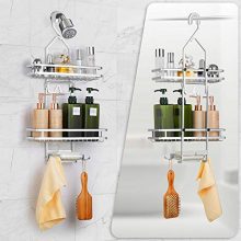 Bextsrack Hanging Shower Caddy, Adjustable Bathroom Shower Organizer Rack