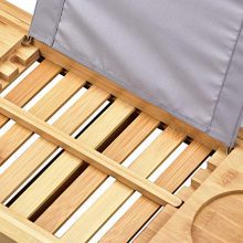 Luxury Bathtub Caddy Tray，Bamboo Bathtub Tray Caddy
