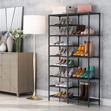 Tribesigns 9 Tiers Shoe Rack, Stackable Shoe Tower