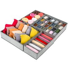 Drawer Organizer, 4 Set Foldable Underwear Drawer Organizer