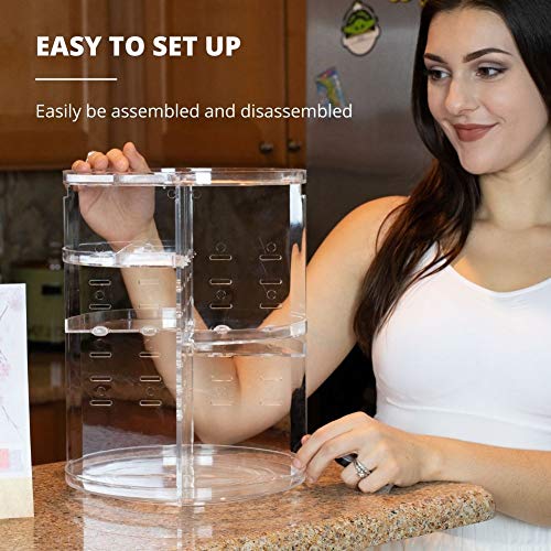 360 Spinning Makeup Organizer - Rotating Makeup Organiser Storage
