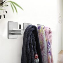 FOTYRIG Adhesive Hooks Stick on Hooks Bathroom Hangers