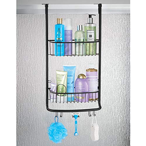 mDesign Modern Metal Bathroom Tub and Shower Caddy