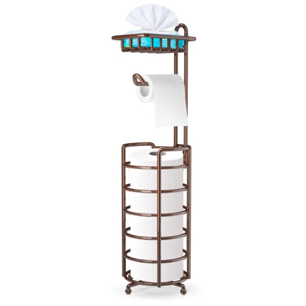 Toilet Paper Holder Stand Bathroom Tissue Dispenser