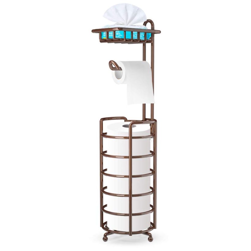 Toilet Paper Holder Stand Bathroom Tissue Dispenser