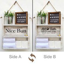 Agantree art Bathroom Decor Hanging Shelf - Toilet Paper Holder