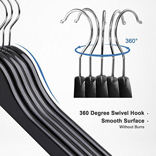 Wooden Coat Hangers Suit Hangers with Pants Bar