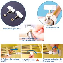 BAOYOUNI Closet Tension Shelf Rod Heavy Duty
