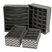 Sorbus Set of 4 Foldable Drawer Dividers, Storage Boxes