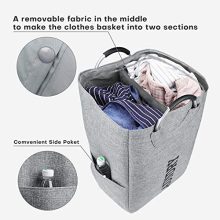 Double Laundry Hamper with Handle 73L