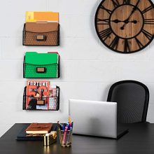 Magazine Rack File Organizer and Mail Holder for Wall